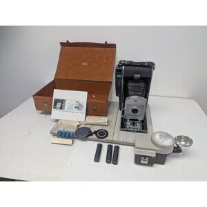 Vintage Polaroid Land Camera Model 150 With Accessories Untested